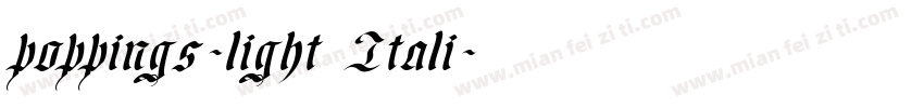 poppings-light Itali字体转换